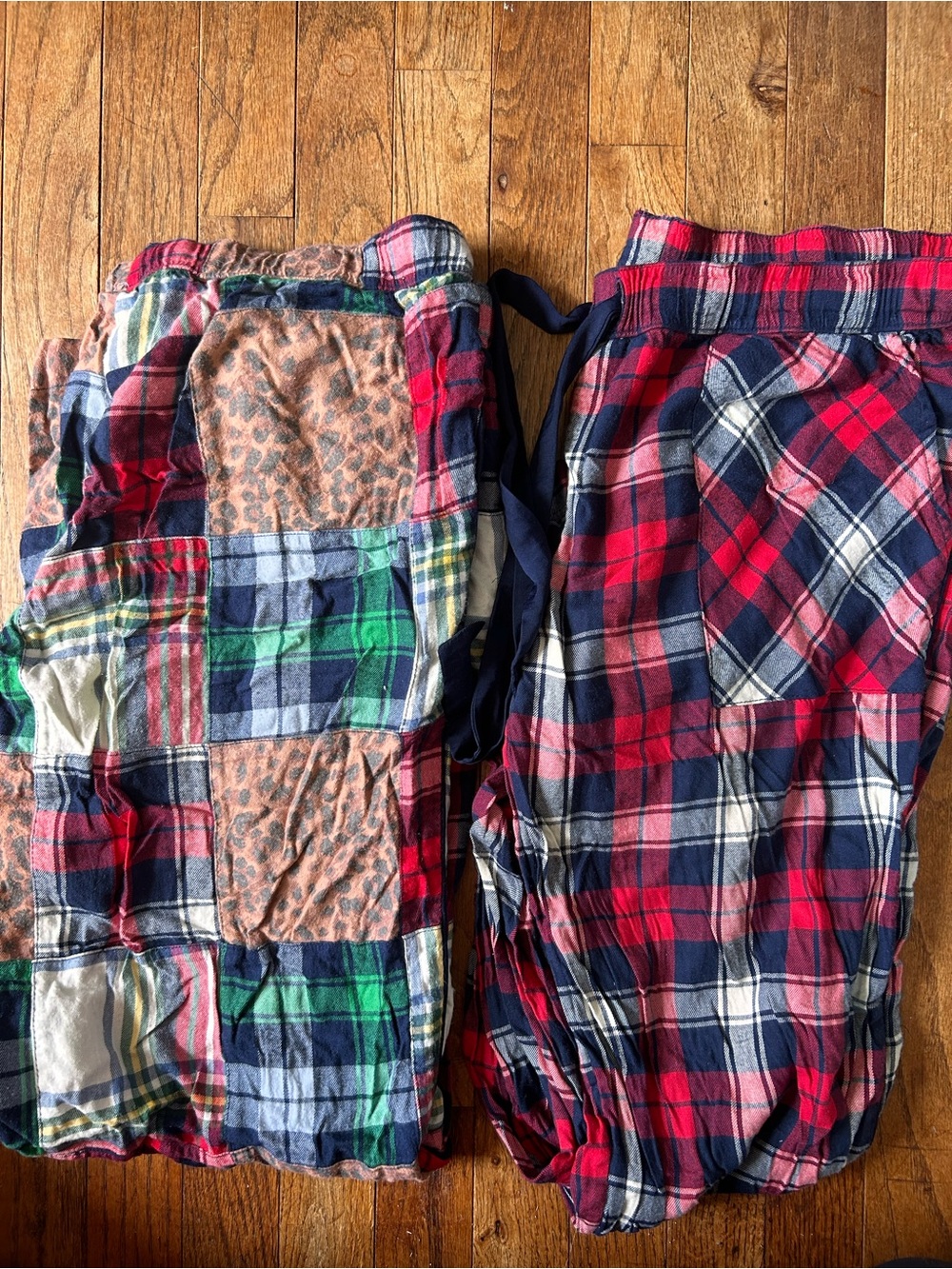 Aerie Plaid Drawstring Pajama Pants - Red/Navy